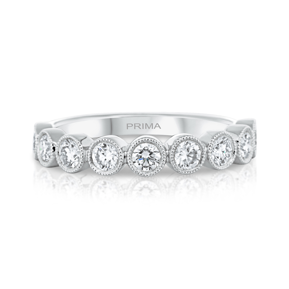 Diamond Bezel Set 9 Stone Ring